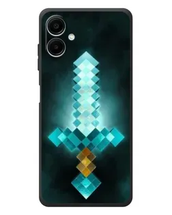 Чехол для Samsung Galaxy A08 с картинкой «Алмазный меч неон» Чехол для Samsung Galaxy A08 с картинкой «Алмазный меч неон»