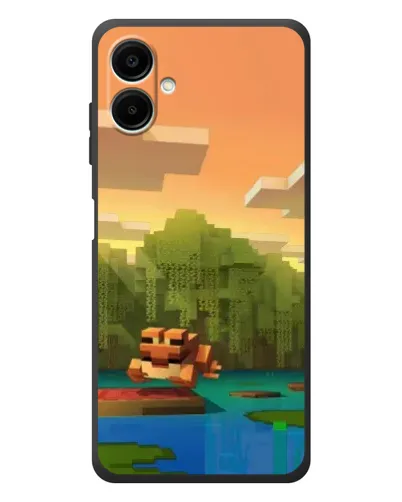 Чехол для Samsung Galaxy A08 с картинкой «Майнкрафт закат солнца» Чехол для Samsung Galaxy A08 с картинкой «Майнкрафт закат солнца»