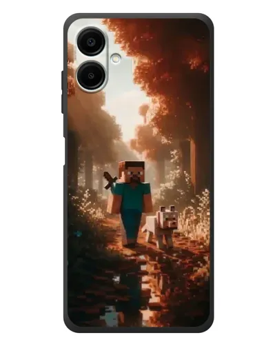 Чехол для Samsung Galaxy A08 с картинкой «Стив в лесу» Чехол для Samsung Galaxy A08 с картинкой «Стив в лесу»