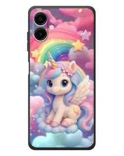 Чехол для Samsung Galaxy A08 с картинкой «Маленький единорог»