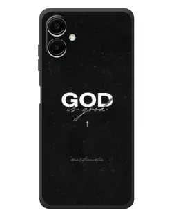 Чехол для Samsung Galaxy A08 с картинкой «GOD — Бог над всем»