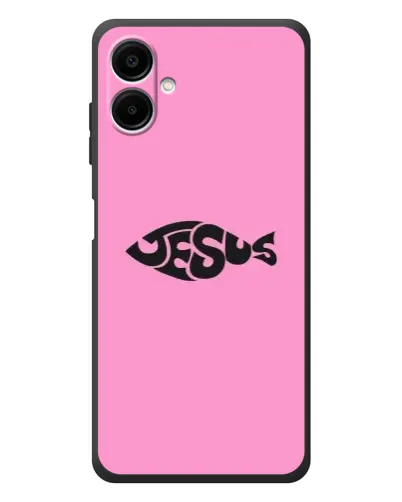 Чехол для Samsung Galaxy A08 с картинкой «Розовый символ Jesus» Чехол для Samsung Galaxy A08 с картинкой «Розовый символ Jesus»