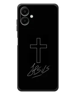 Чехол для Samsung Galaxy A08 с картинкой «Графический крест Jesus»