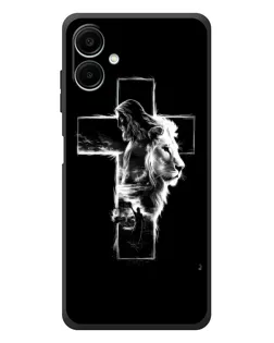 Чехол для Samsung Galaxy A08 с картинкой «Сияющий крест Jesus»