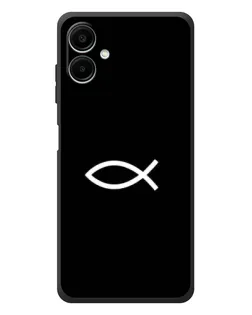 Чехол для Samsung Galaxy A08 с картинкой «Символ рыбы Jesus»