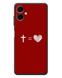 Чехол для Samsung Galaxy A08 с картинкой «Уравнение любви»