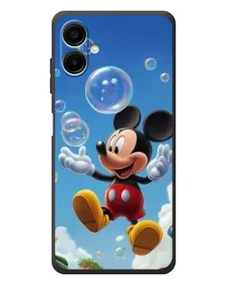 Чехол для Samsung Galaxy A08 с картинкой «Mickey и мыльные пузыри»