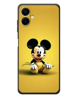 Чехол для Samsung Galaxy A08 с картинкой «Микки на желтом»