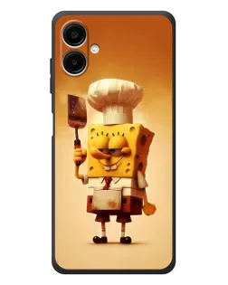 Чехол для Samsung Galaxy A08 с картинкой «Губка Боб повар»