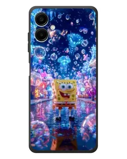 Чехол для Samsung Galaxy A08 с картинкой «Неоновый океан»