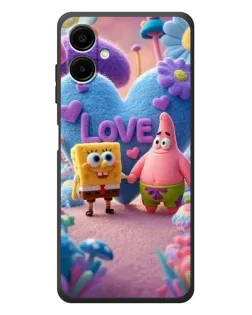 Чехол для Samsung Galaxy A08 с картинкой «Губка Боб Патрик»