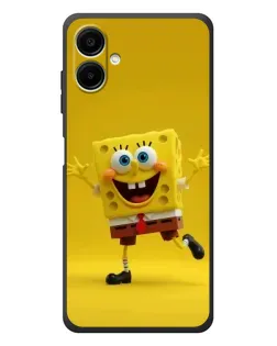 Чехол для Samsung Galaxy A08 с картинкой «Позитивный Губка Боб»