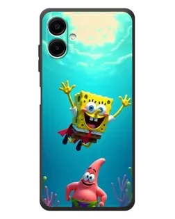 Чехол для Samsung Galaxy A08 с картинкой «Спанч Боб под водой»