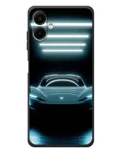 Чехол для Samsung Galaxy A08 с картинкой «Tesla в неоне» Чехол для Samsung Galaxy A08 с картинкой «Tesla в неоне»