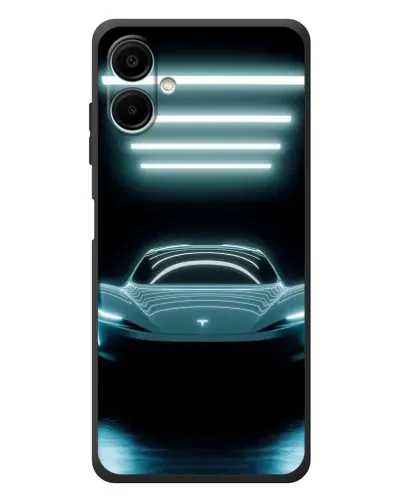 Чехол для Samsung Galaxy A08 с картинкой «Tesla в неоне» Чехол для Samsung Galaxy A08 с картинкой «Tesla в неоне»