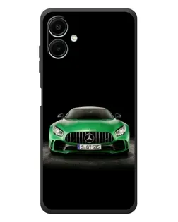 Чехол для Samsung Galaxy A08 с картинкой «Mercedes — неоновый лого»