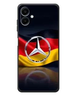 Чехол для Samsung Galaxy A08 с картинкой «Mercedes — флаг Германии»