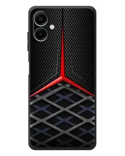Чехол для Samsung Galaxy A08 с картинкой «Mercedes Carbon Grid»