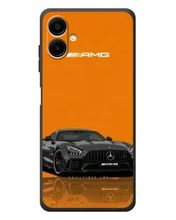 Чехол для Samsung Galaxy A08 с картинкой «Оранжевый Mercedes AMG»