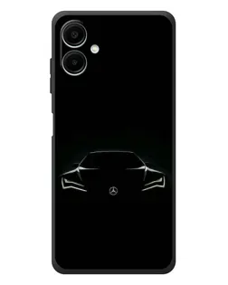 Чехол для Samsung Galaxy A08 с картинкой «Mercedes — силуэт авто»