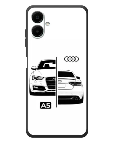 Чехол для Samsung Galaxy A08 с картинкой «Audi — контрастный дизайн»