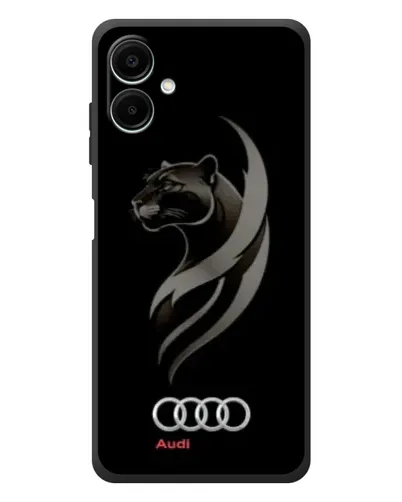 Чехол для Samsung Galaxy A08 с картинкой «Графика — пантера и Audi»