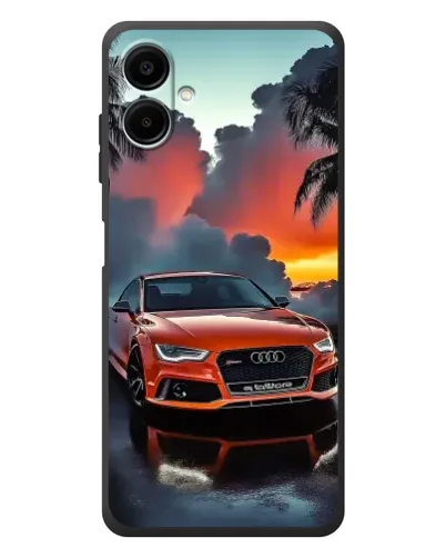 Чехол для Samsung Galaxy A08 с картинкой «Audi — закат»