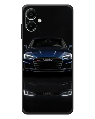 Чехол для Samsung Galaxy A08 с картинкой «Audi — ночное отражение»