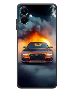 Чехол для Samsung Galaxy A08 с картинкой «Audi в огненном дыму» Чехол для Samsung Galaxy A08 с картинкой «Audi в огненном дыму»