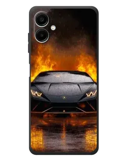 Чехол для Samsung Galaxy A08 с картинкой «Lamborghini в огне»