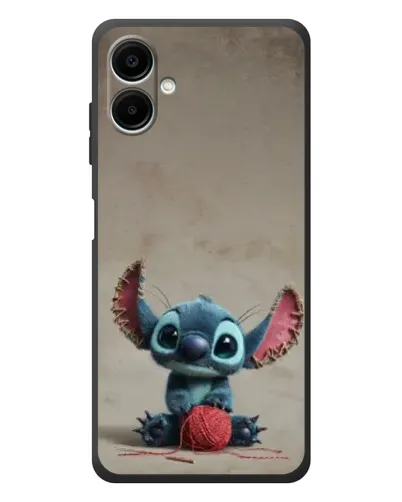 Чехол для Samsung Galaxy A08 с картинкой «Стич на коричневом фоне» Чехол для Samsung Galaxy A08 с картинкой «Стич на коричневом фоне»