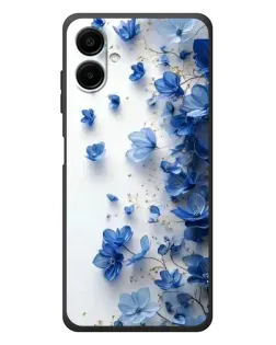 Чехол для Samsung Galaxy A08 с картинкой «Голубой цветочный каскад» Чехол для Samsung Galaxy A08 с картинкой «Голубой цветочный каскад»