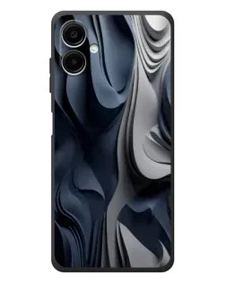Чехол для Samsung Galaxy A08 с картинкой «Объемные синие складки» Чехол для Samsung Galaxy A08 с картинкой «Объемные синие складки»