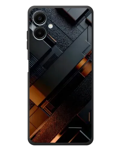 Чехол для Samsung Galaxy A08 с картинкой «Черные геометрические блоки» Чехол для Samsung Galaxy A08 с картинкой «Черные геометрические блоки»