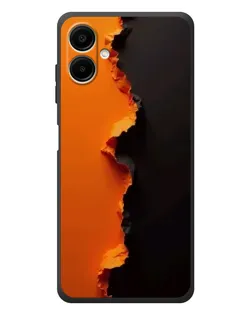 Чехол для Samsung Galaxy A08 с картинкой «Оранжевый разлом»