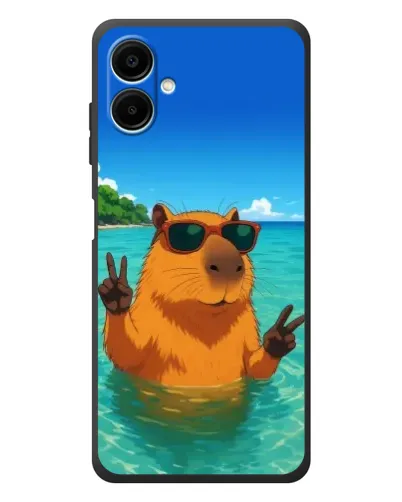 Чехол для Samsung Galaxy A08 с картинкой «Морская капибара» Чехол для Samsung Galaxy A08 с картинкой «Морская капибара»