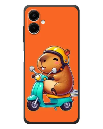 Чехол для Samsung Galaxy A08 с картинкой «Капибара на скутере» Чехол для Samsung Galaxy A08 с картинкой «Капибара на скутере»