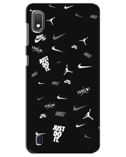 Чехол для Samsung Galaxy A10 2019 (A105F) с картинкой «Nike Black Pattern»