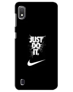 Чехол для Samsung Galaxy A10 2019 (A105F) с картинкой «Текстовый принт Nike»