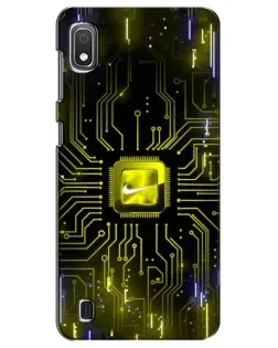 Чехол для Samsung Galaxy A10 2019 (A105F) с картинкой «Nike — золотая искра»