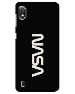 Чехол для Samsung Galaxy A10 2019 (A105F) с картинкой «NASA — вертикальный логотип»