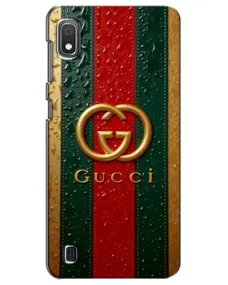 Чохол для Samsung Galaxy A10 2019 (A105F) з картинкою «Gucci — фірмова смуга та золото»