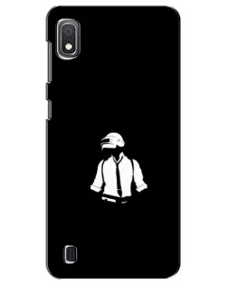 Чехол для Samsung Galaxy A10 2019 (A105F) с картинкой «PUBG — белый шлем»