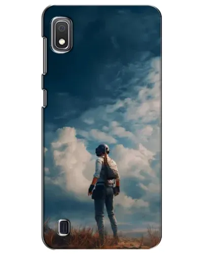 Чехол для Samsung Galaxy A10 2019 (A105F) с картинкой «Герой PUBG на скале»