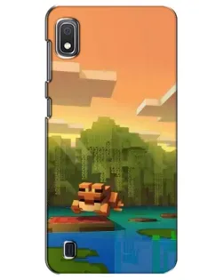 Чохол для Samsung Galaxy A10 2019 (A105F) з картинкою «Майнкрафт захід сонця»