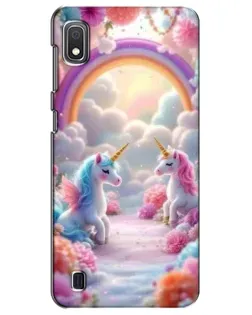 Чехол для Samsung Galaxy A10 2019 (A105F) с картинкой «Радуга и единороги»