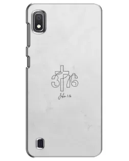 Чехол для Samsung Galaxy A10 2019 (A105F) с картинкой «Иоанна 3:16 Крест» Чехол для Samsung Galaxy A10 2019 (A105F) с картинкой «Иоанна 3:16 Крест»