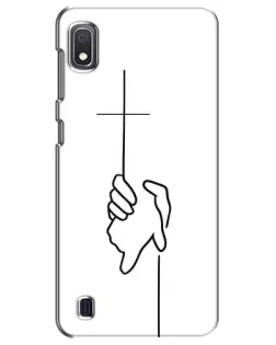 Чехол для Samsung Galaxy A10 2019 (A105F) с картинкой «Рука держит» Чехол для Samsung Galaxy A10 2019 (A105F) с картинкой «Рука держит»