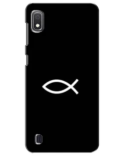 Чехол для Samsung Galaxy A10 2019 (A105F) с картинкой «Символ рыбы Jesus»