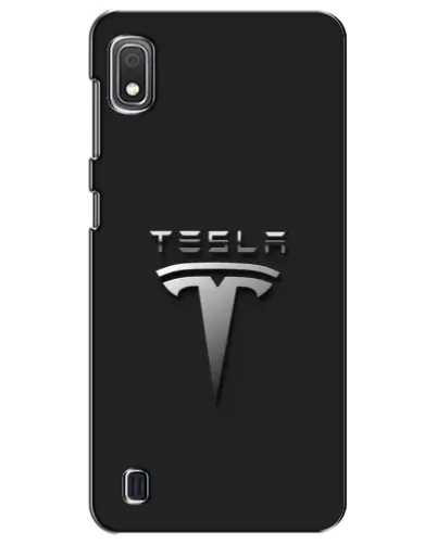 Чехол для Samsung Galaxy A10 2019 (A105F) с картинкой «Стальной логотип Tesla» Чехол для Samsung Galaxy A10 2019 (A105F) с картинкой «Стальной логотип Tesla»